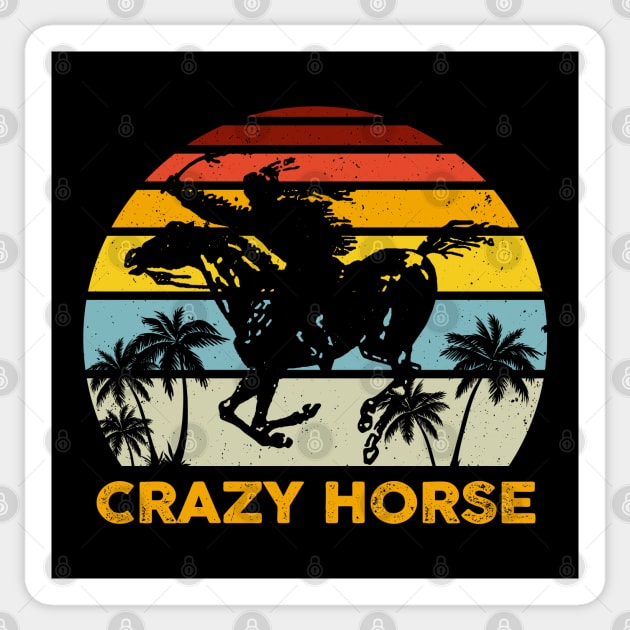 Vintage Crazy Horse Neil Art Sticker by Symmetry Stunning Portrait